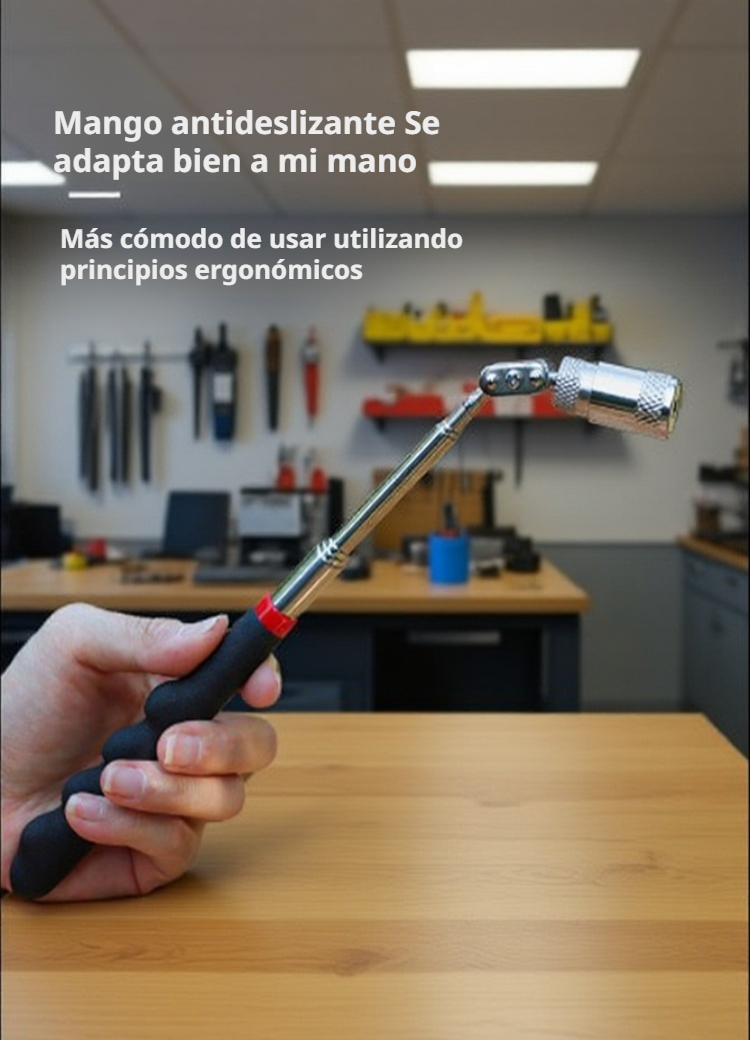 Recogedor magnético portátil para uso industrial