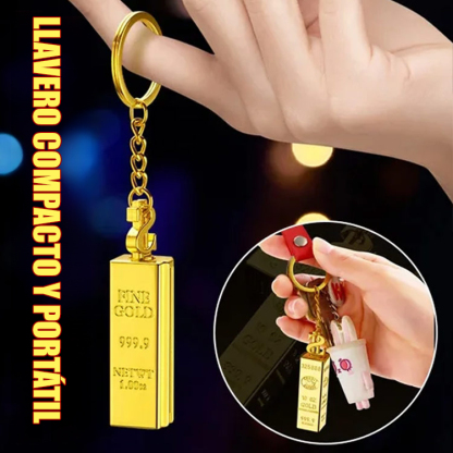 Una cerilla siempre encendida - diseño de mini lingote de oro