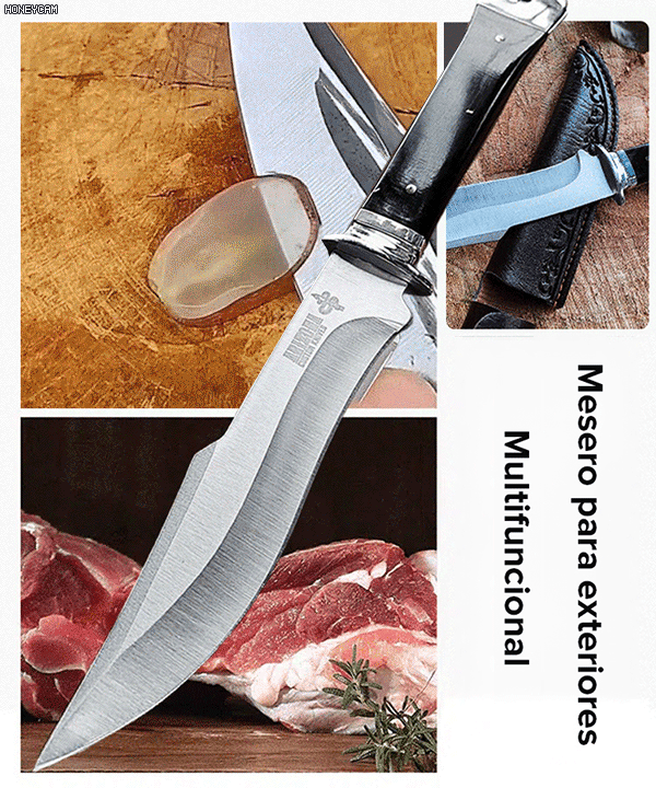 ✨ Cuchillo de exterior forjado a mano por un herrero en Solingen, Alemania. ✨ Recomendado por la Asociación Europea de Cazadores: ¡50 años sin romperse!