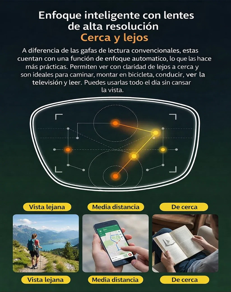 Gafas con enfoque automático | No requiere examen de la vista