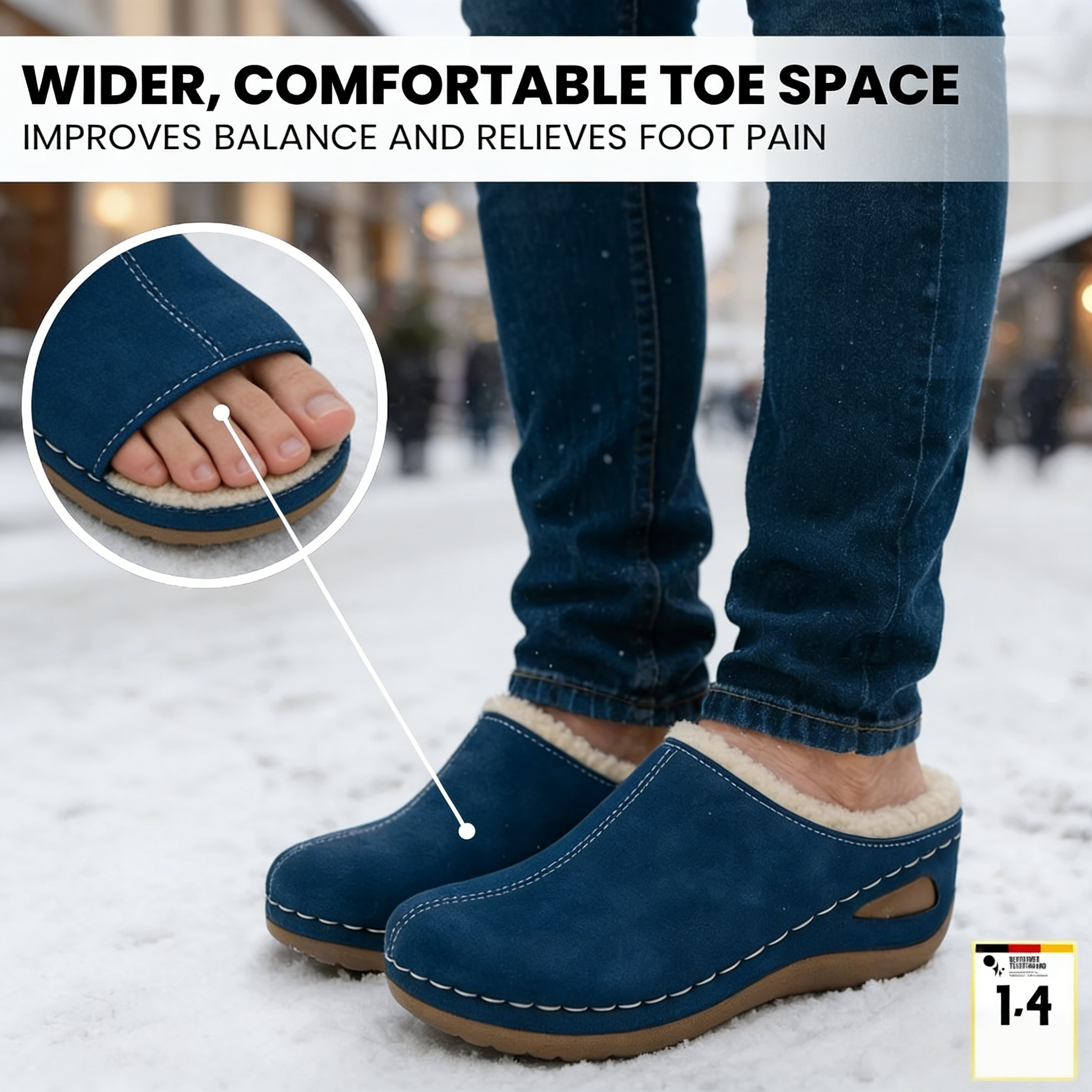 Vivastep - ergonomic and non-slip winter slippers for pain relief