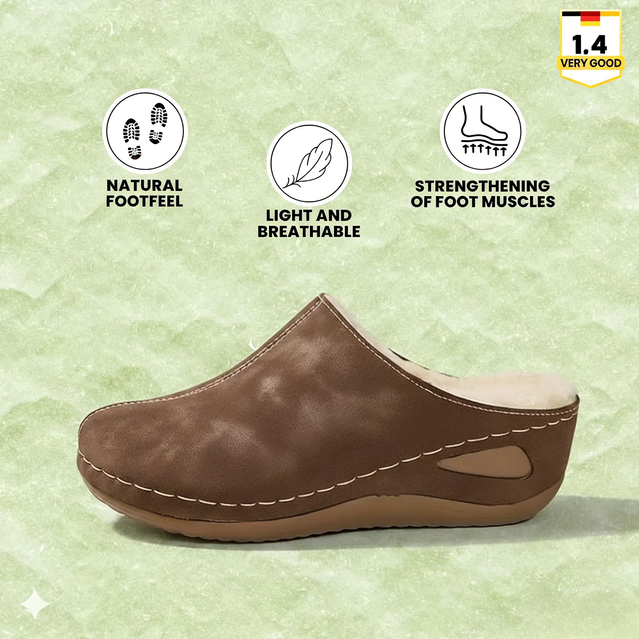 Vivastep - ergonomic and non-slip winter slippers for pain relief