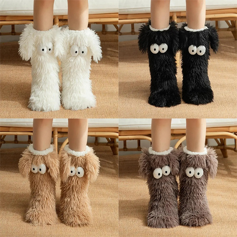 🧦✨Women’s Winter Kawaii Big Eyes Slipper Socks