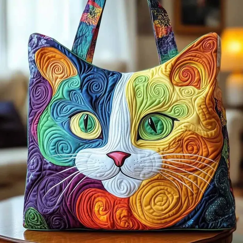 Swirly Ragdoll Quilted Tote Bag GFTONT1876