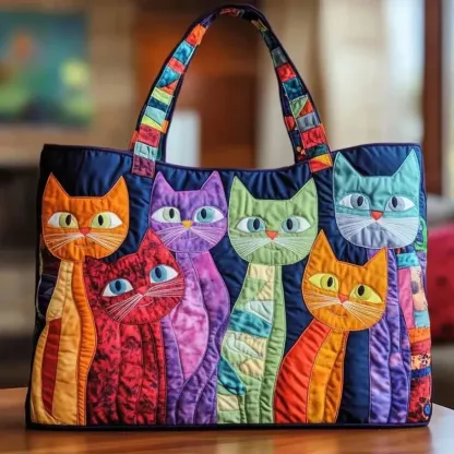 Swirly Ragdoll Quilted Tote Bag GFTONT1876