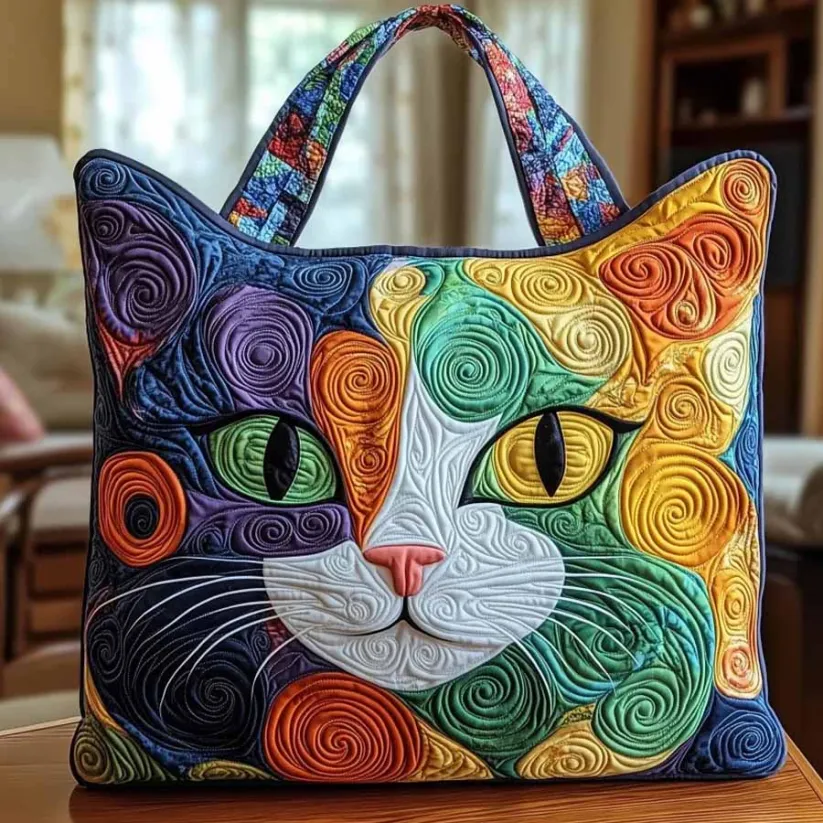 Swirly Ragdoll Quilted Tote Bag GFTONT1876