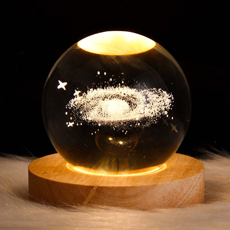 3D Planetary Crystal Ball Night Lamp