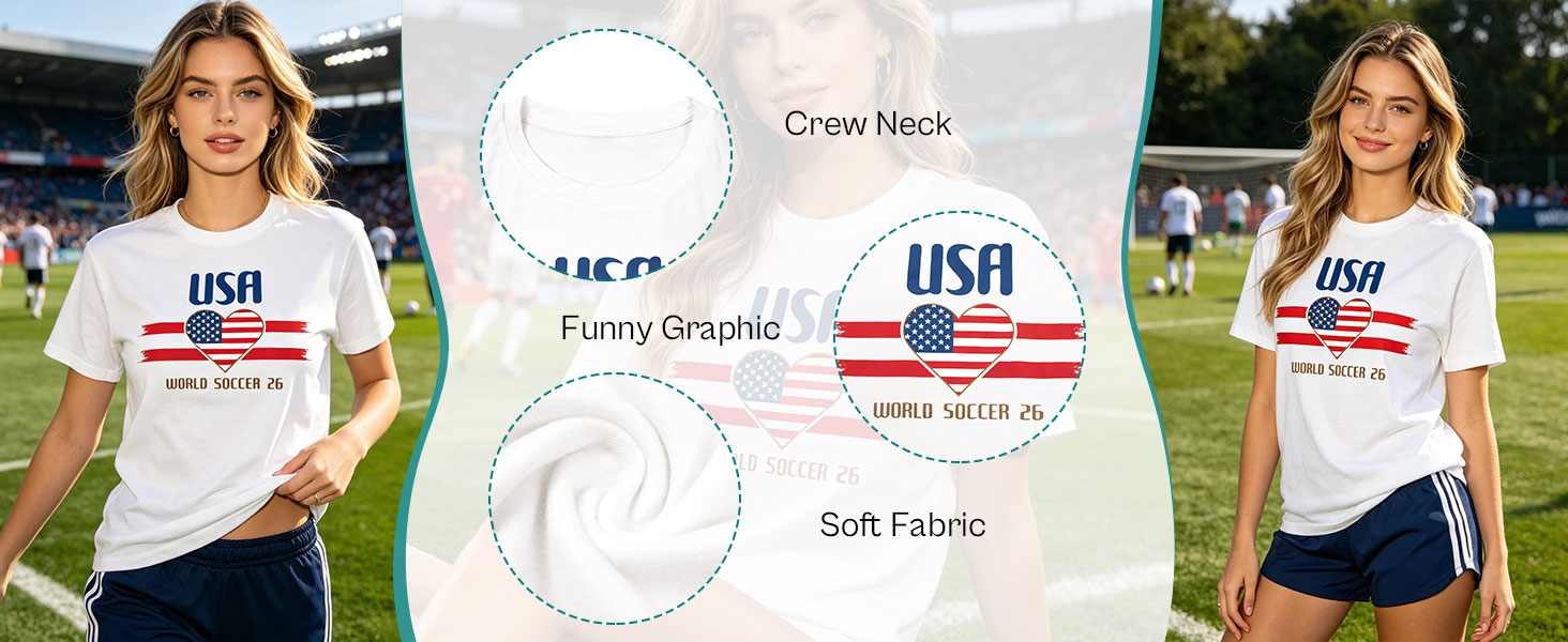 Soccer Cup 2026 Shirt for Women