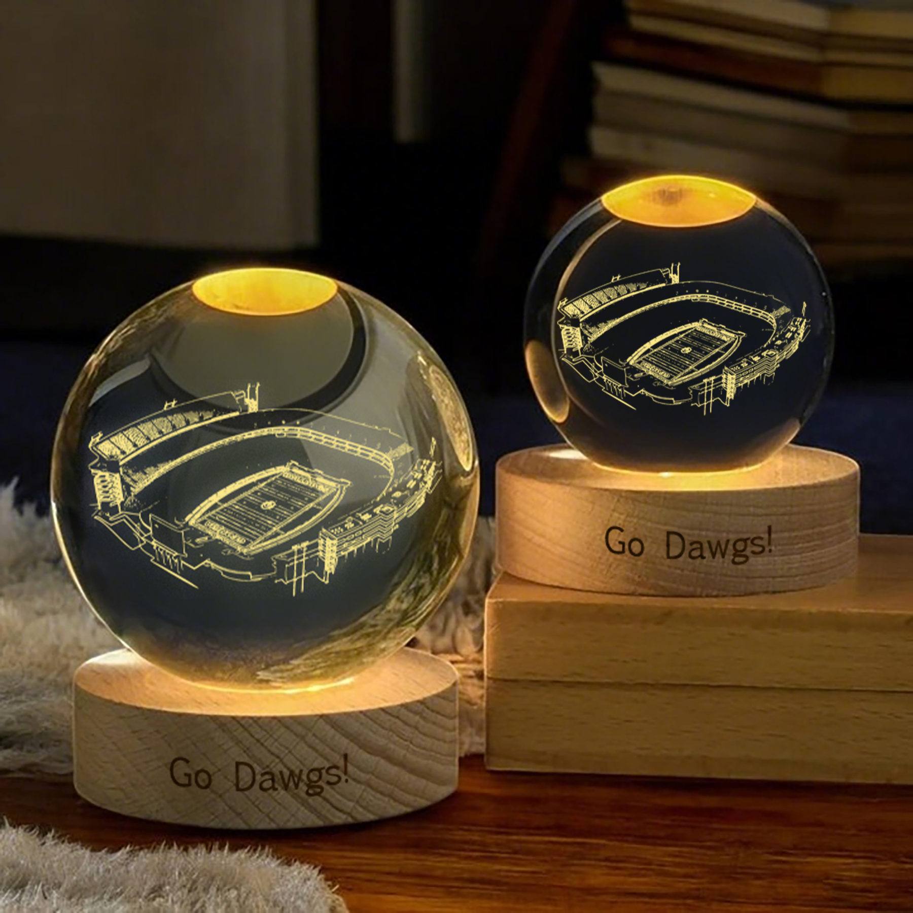 Sanford Stadium 3D Spherical Crystal Lamp