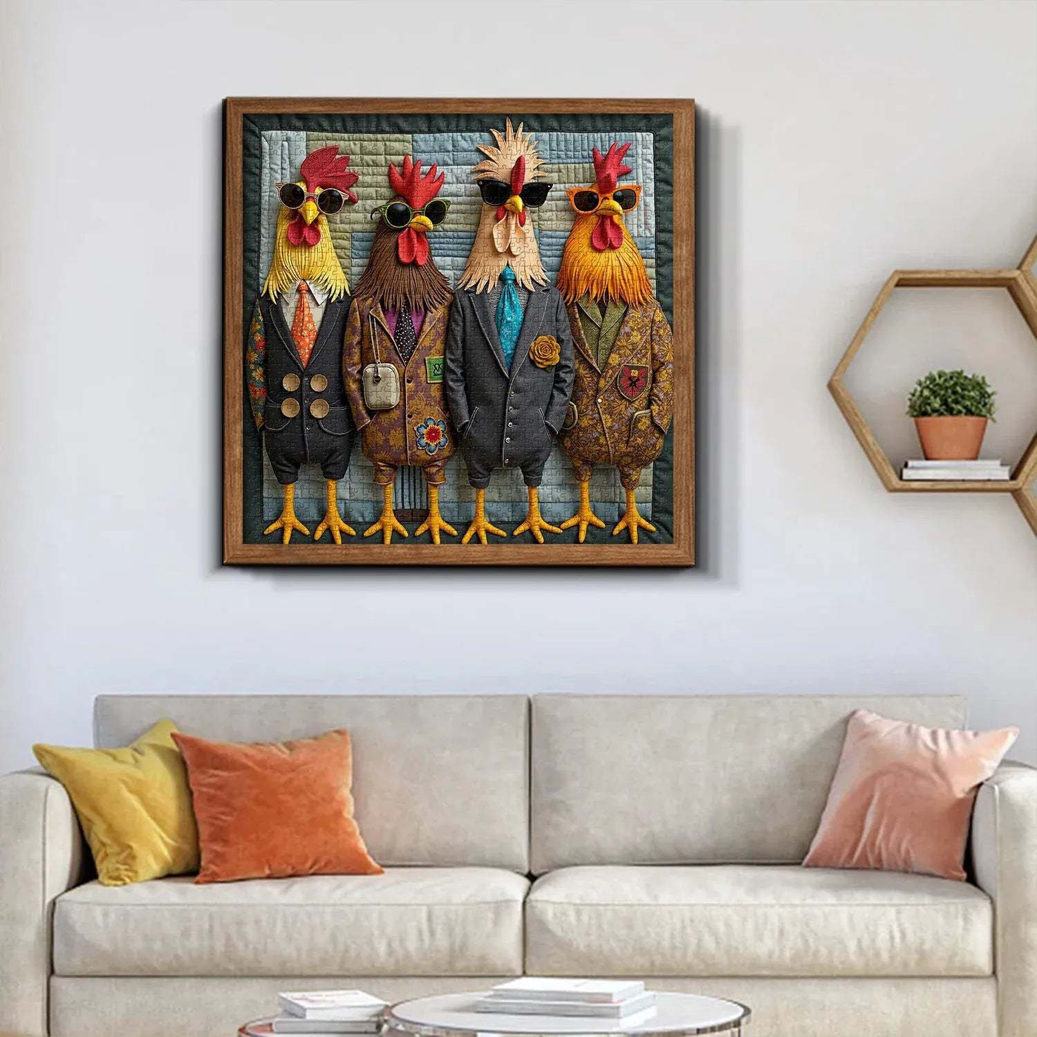  Runway Roosters Wooden Jigsaw Puzzle 1000 Pieces