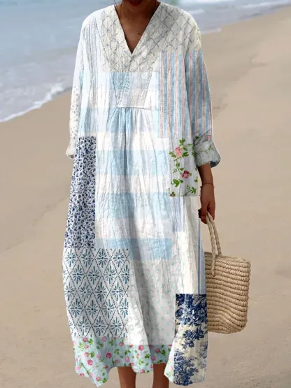 🔥New Arrivals🔥 Women's SummerAbstract Pattern Art Print Cotton Dress