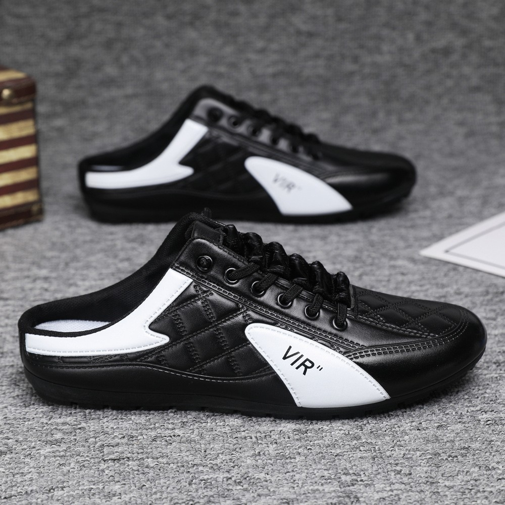 Men’s Breathable Mesh Slip-On Half Slippers