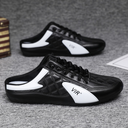 Men’s Breathable Mesh Slip-On Half Slippers