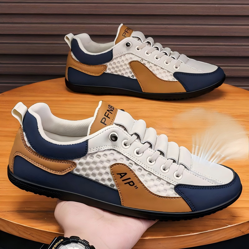 Men’s Breathable Mesh Slip-On Half Slippers