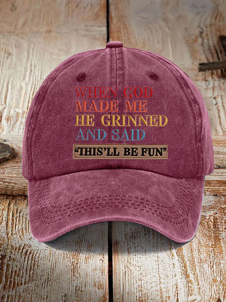 Unisex Faux Embroidered Faith Baseball Hat