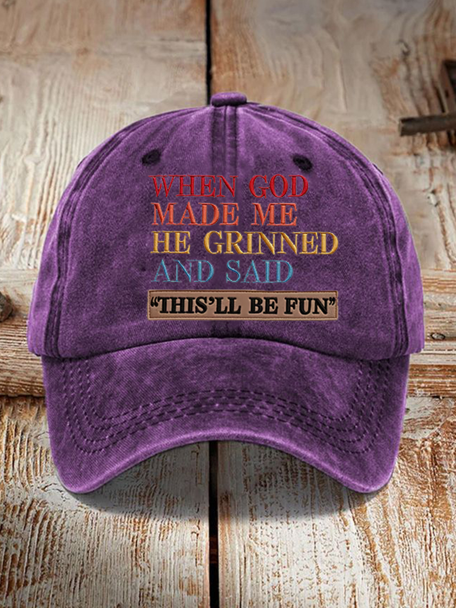 Unisex Faux Embroidered Faith Baseball Hat