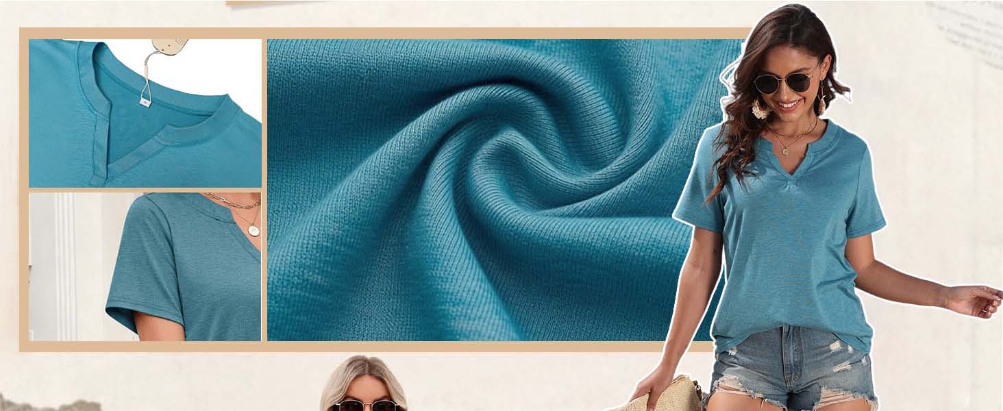 Womens Summer Tops Short Sleeve