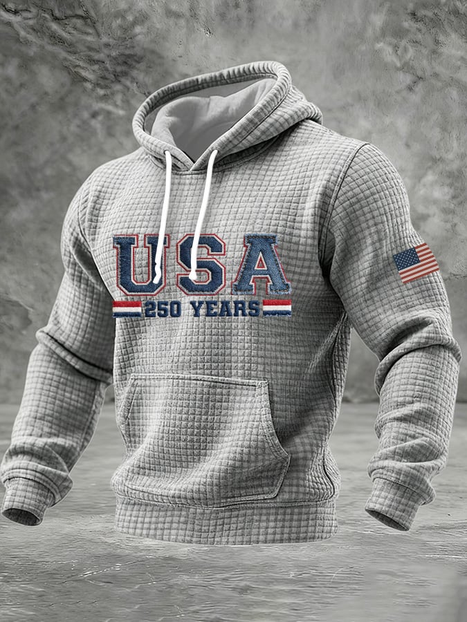 Men's casual American 250th Anniversary hooded sweatshirt