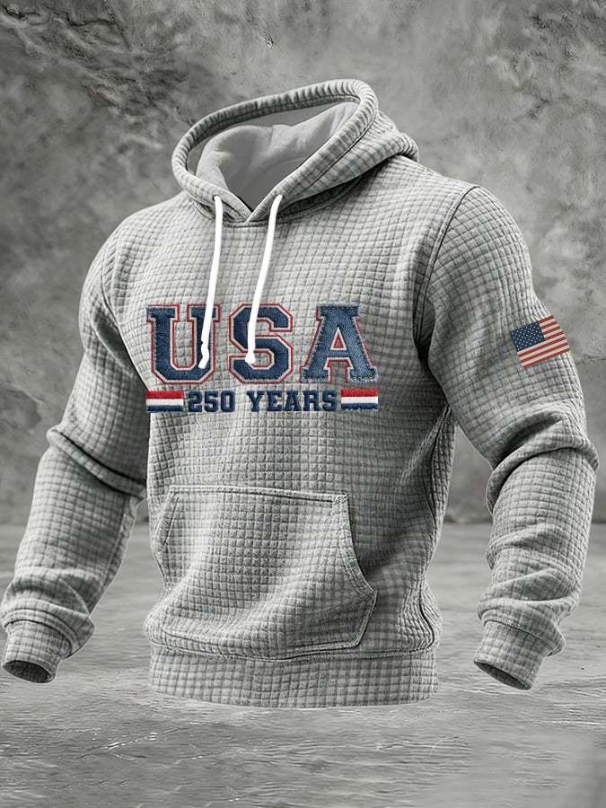 Men's casual American 250th Anniversary hooded sweatshirt