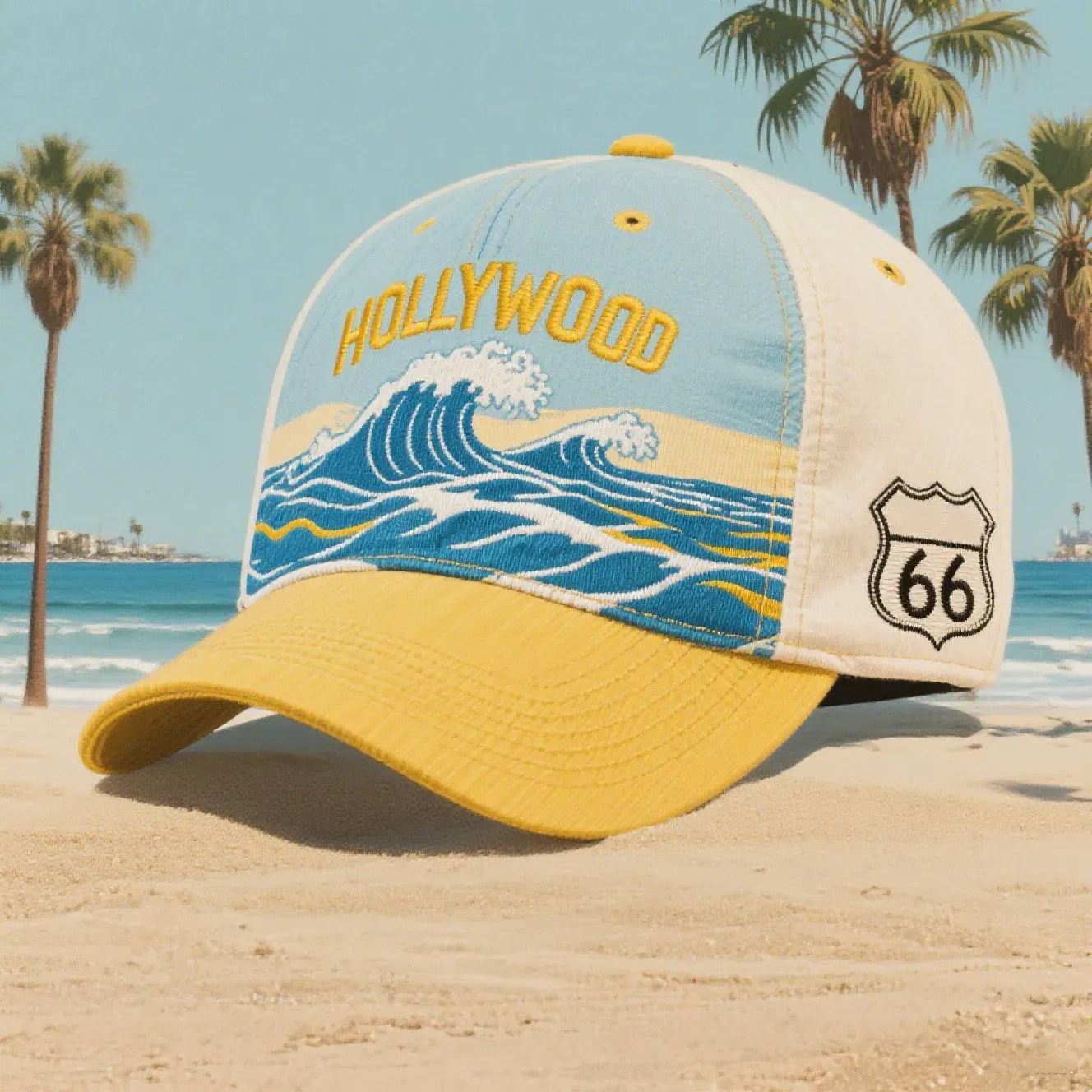 🚗 Route 66: America’s Highway, Stitched Into Every Cap 🌎