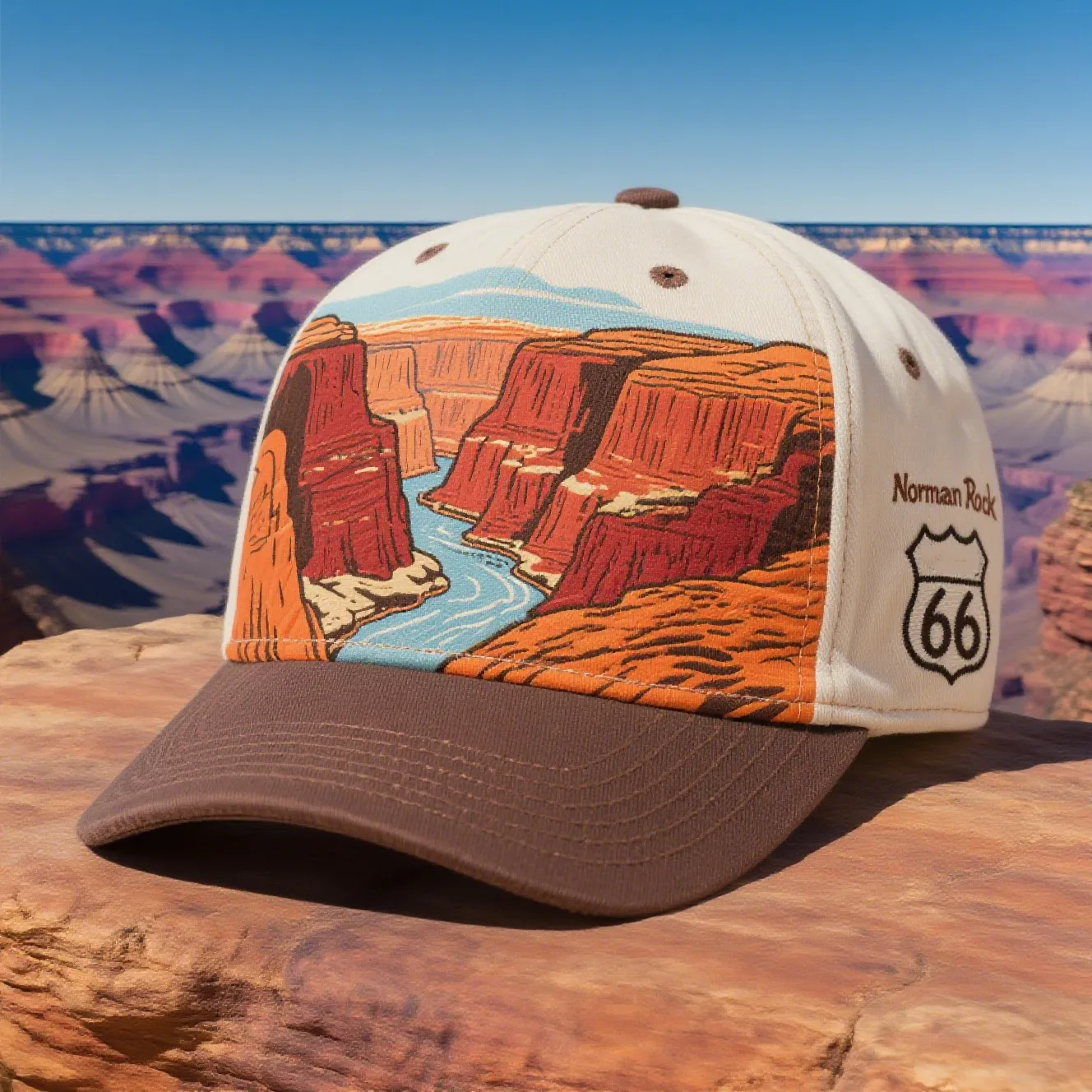 🚗 Route 66: America’s Highway, Stitched Into Every Cap 🌎