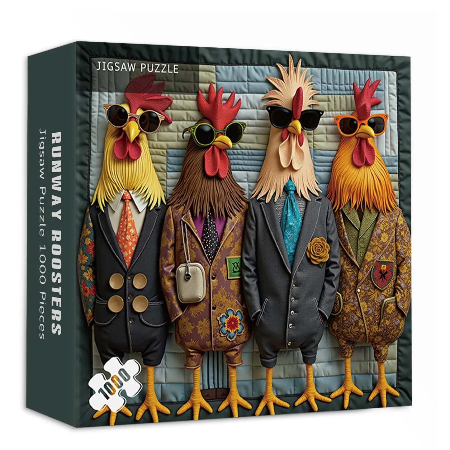  Runway Roosters Wooden Jigsaw Puzzle 1000 Pieces
