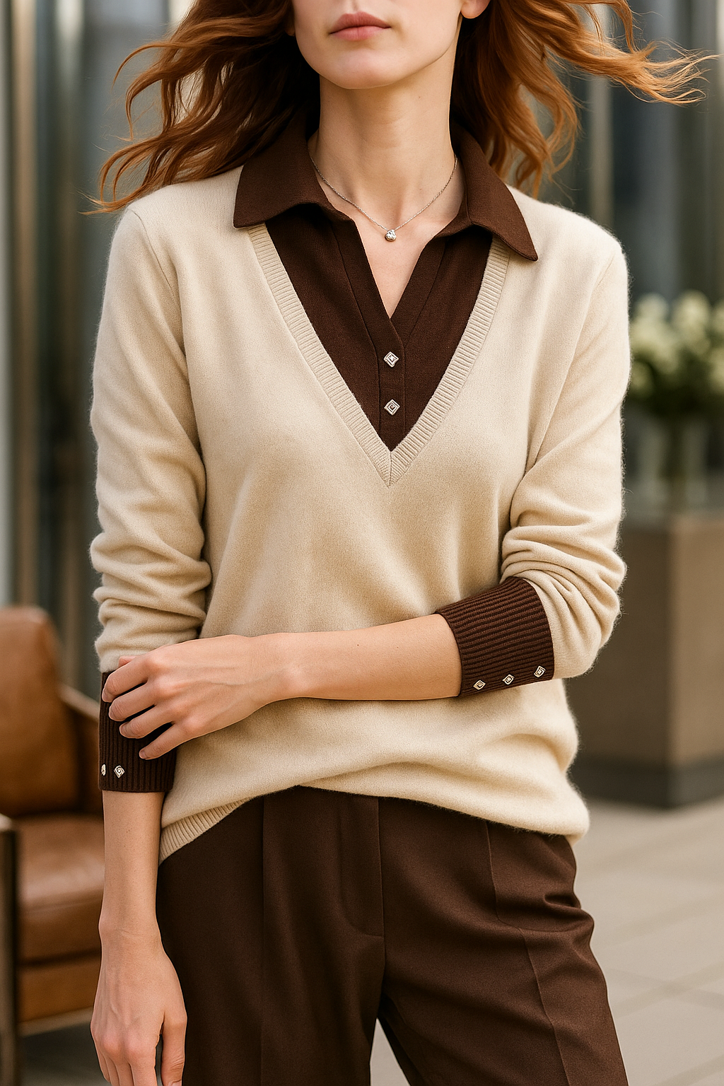 Madison Layered Knit Top