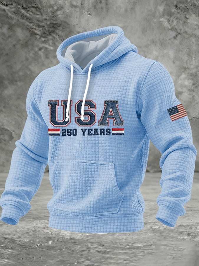 Men's casual American 250th Anniversary hooded sweatshirt