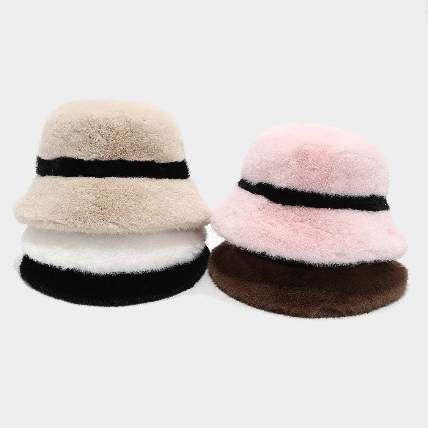 Cozy Faux Mink Bucket Hat - Chic Winter Warmth