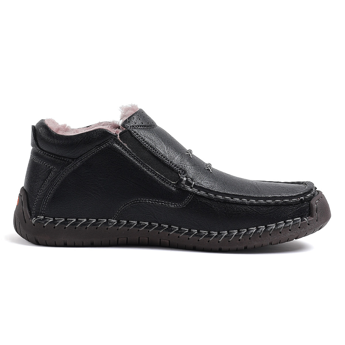 （Free shipping）⏰Limited Time Sale 70% OFF-Men’s Handmade Premium Leather Slip-On Driving Boots – Wide Toe, Arch Support, Waterproof, Pressure Relief, Non-Slip Sole&Warmth for Casual, Travel & Outdoor