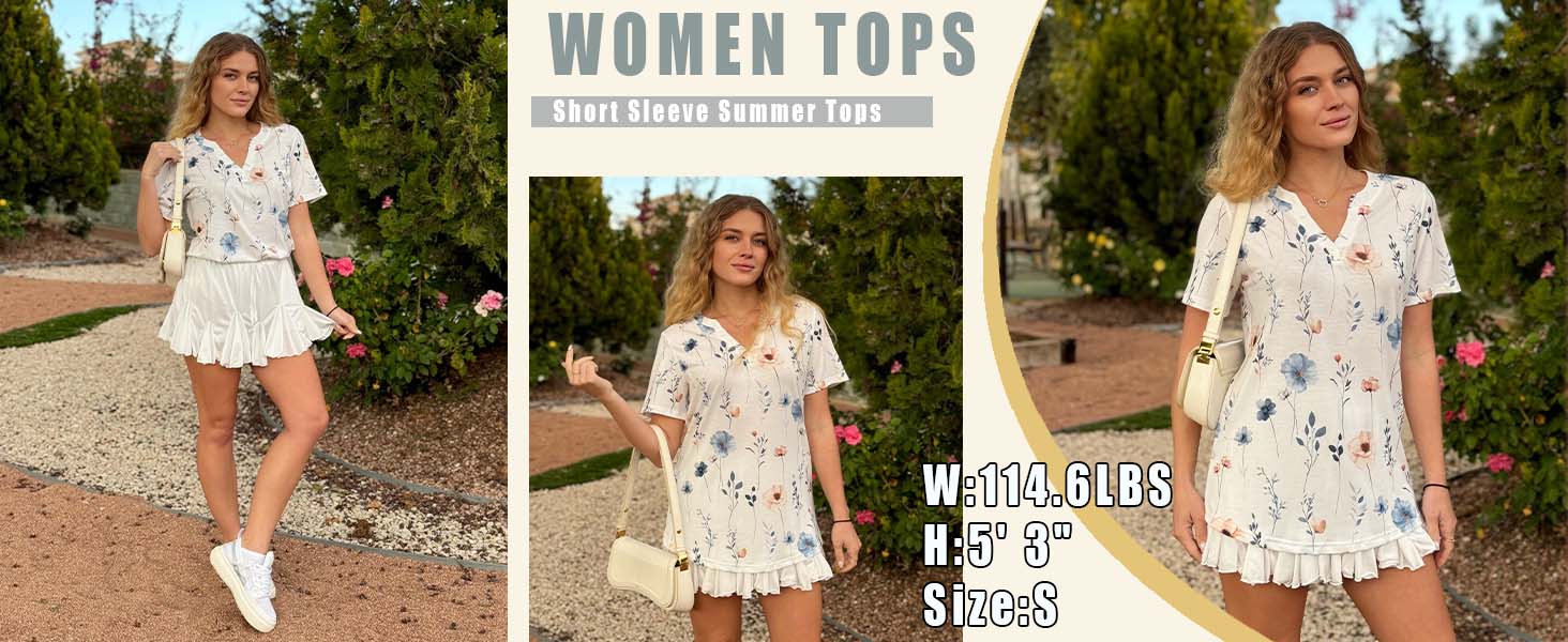 Womens Tops Short Sleeve