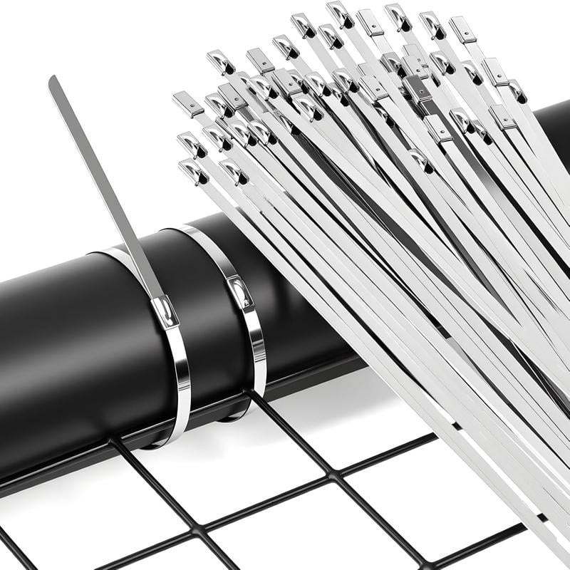 Stainless Steel Cable Tie Gun with Metal Zip Ties