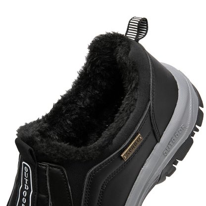 ⏰Limited Time 60% OFF🛒 Men's Orthopedic Slip-On Winter Walking Shoes - Fleece-Lined, Waterproof & Anti-Slip Rubber Sole