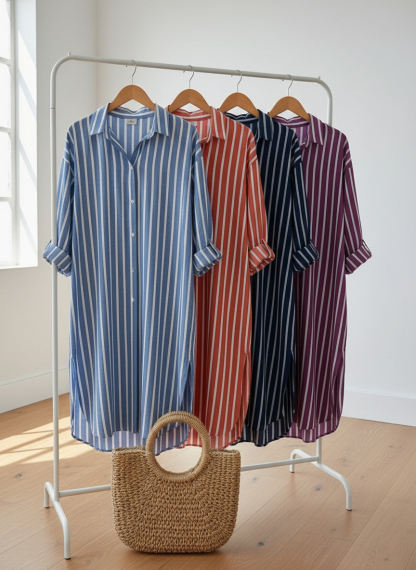 New Arrivals 🔥 Striped cotton and linen blend shirt