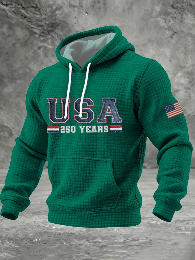 Men's casual American 250th Anniversary hooded sweatshirt
