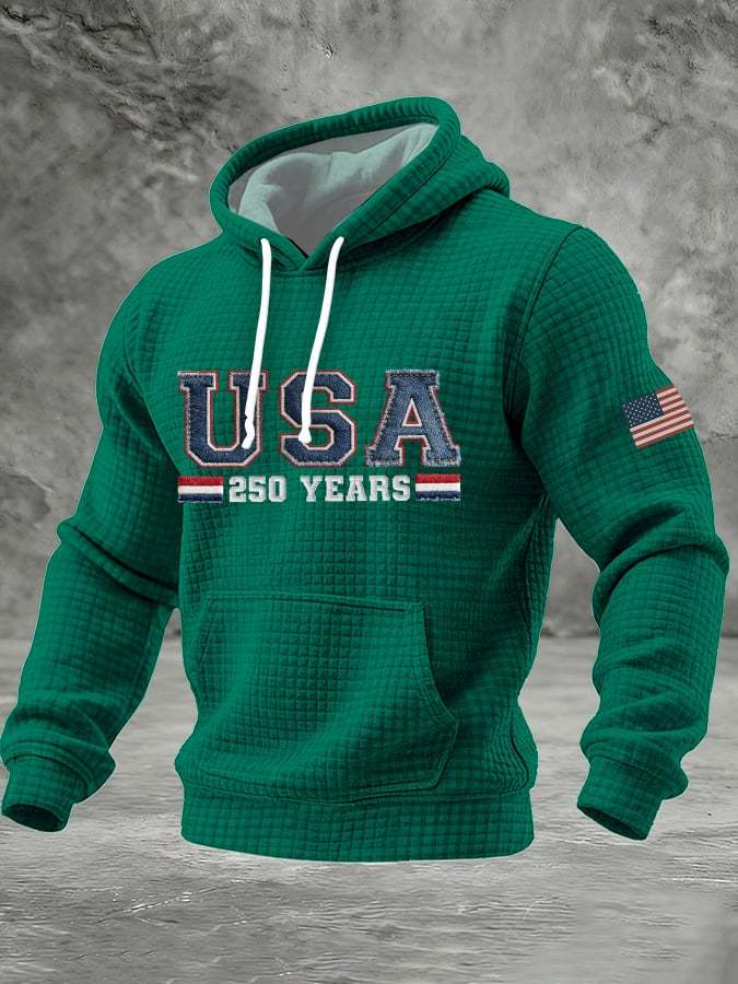 Men's casual American 250th Anniversary hooded sweatshirt