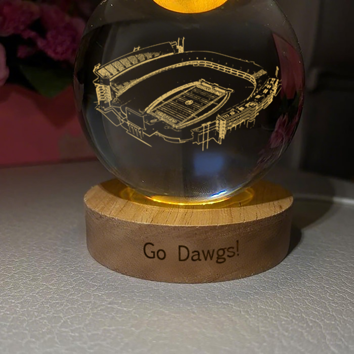 Sanford Stadium 3D Spherical Crystal Lamp