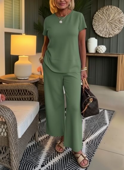 New Arrivals🔥Women's Minimalist Solid-color Buttery-soft Two-piece Set