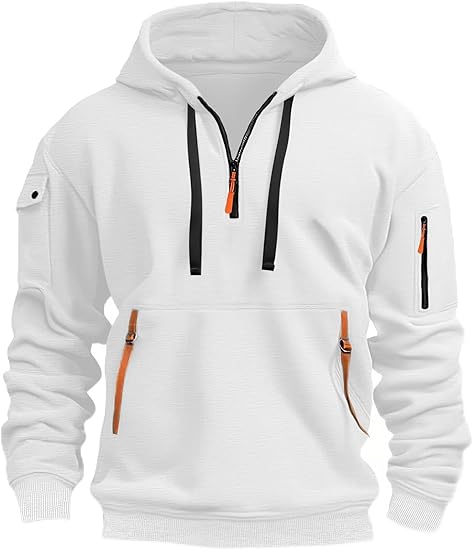 Men's Hooded Half-Zip Sweater