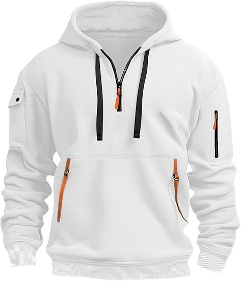 Men's Hooded Half-Zip Sweater