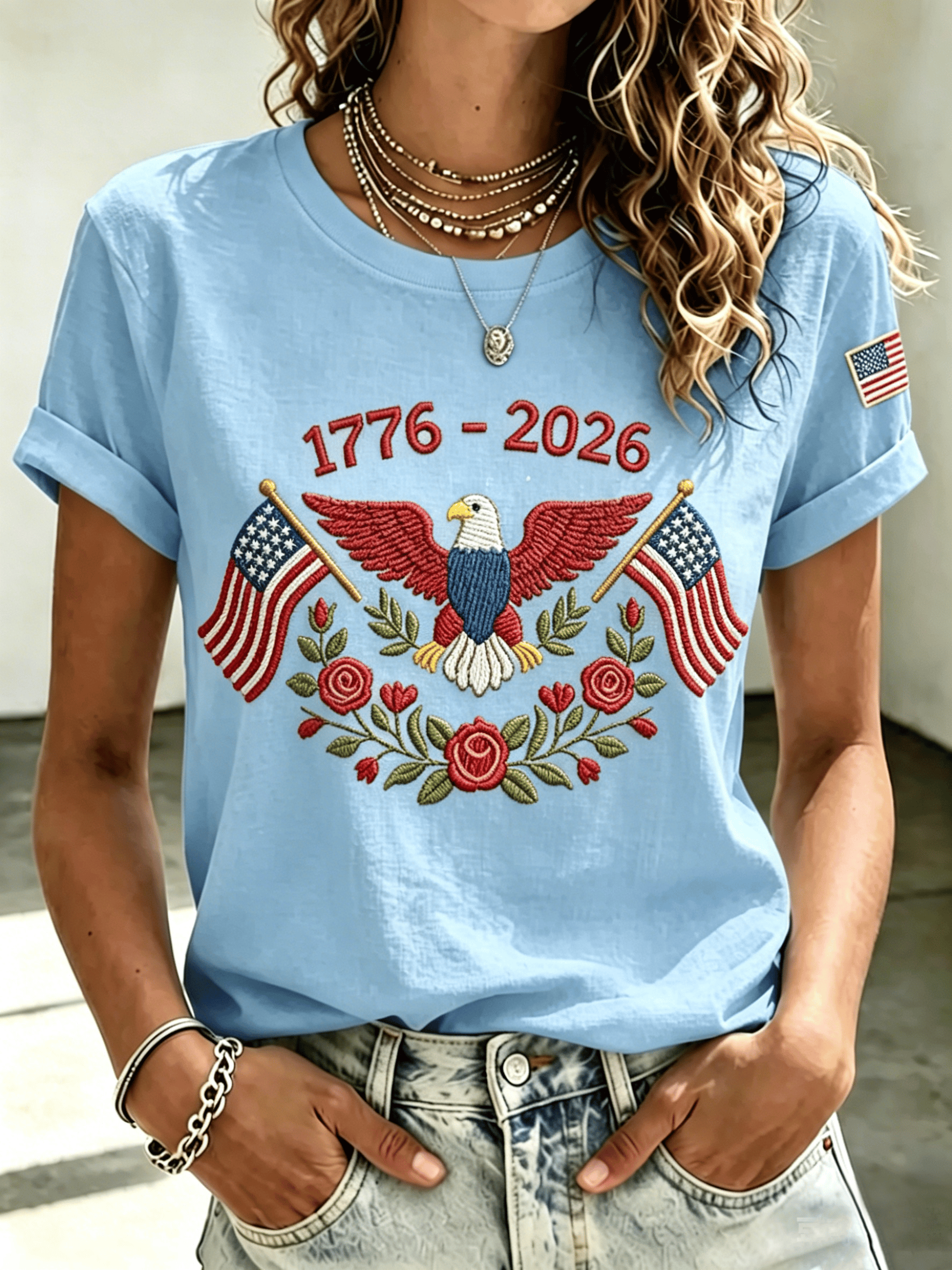Women's USA 250th Anniversary Print T-Shirt