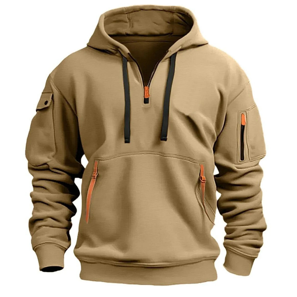 Men's Hooded Half-Zip Sweater