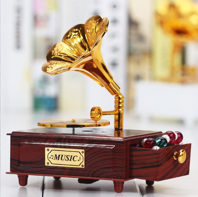 Vintage Sewing Machine Music Box