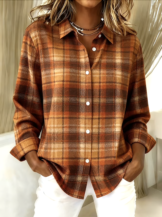 V Neck Plain Casual Shirt
