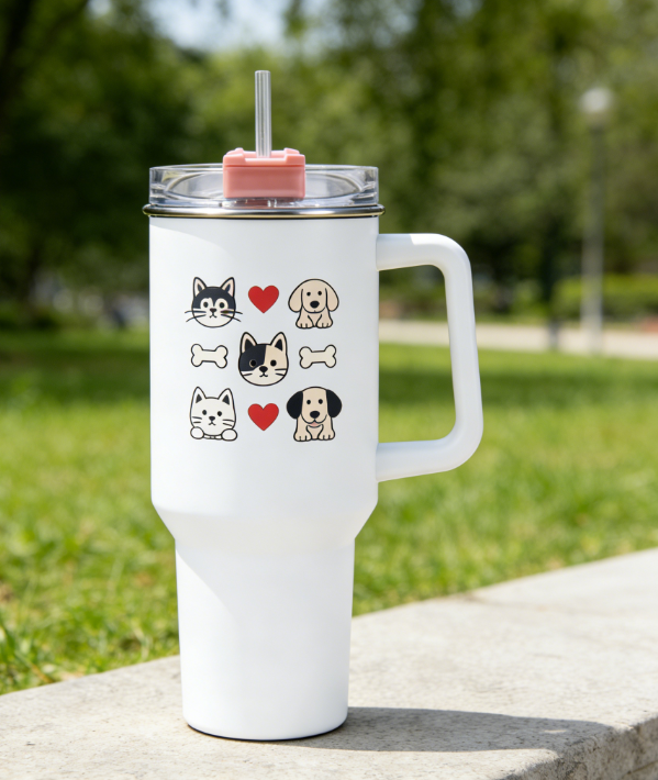 Double-Layer Vacuum Insulated 304 Stainless Steel Travel Mug for Cars