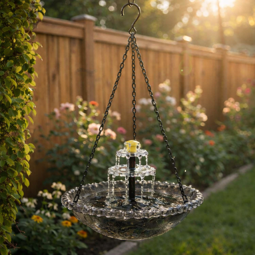 ✨2026 Spring special offer 49% off-🐦Solar Cascade Hanging Bird Bath Fountain