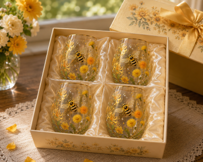 🌸🌿 2026 Limited Edition: Morning Garden Delight — Glass Teacup ☀️☕ (Buy 6, Get a Random-Style Tote Bag Free)