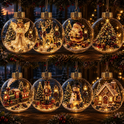 🔥Limited time 50% OFF -✨🎄 Glowing Christmas Story Ornament – Light-Up Mini Holiday Scene