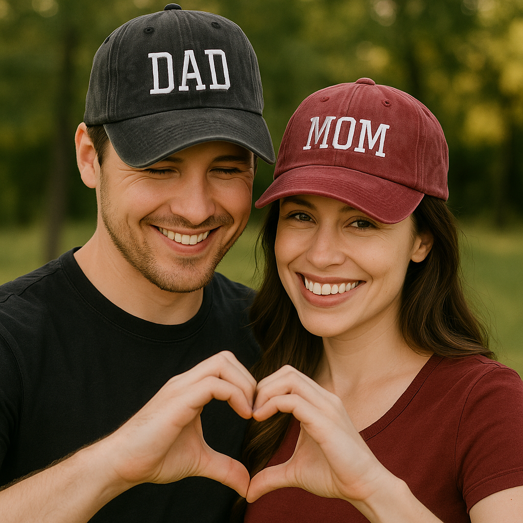 Mom & Dad Baseball Caps