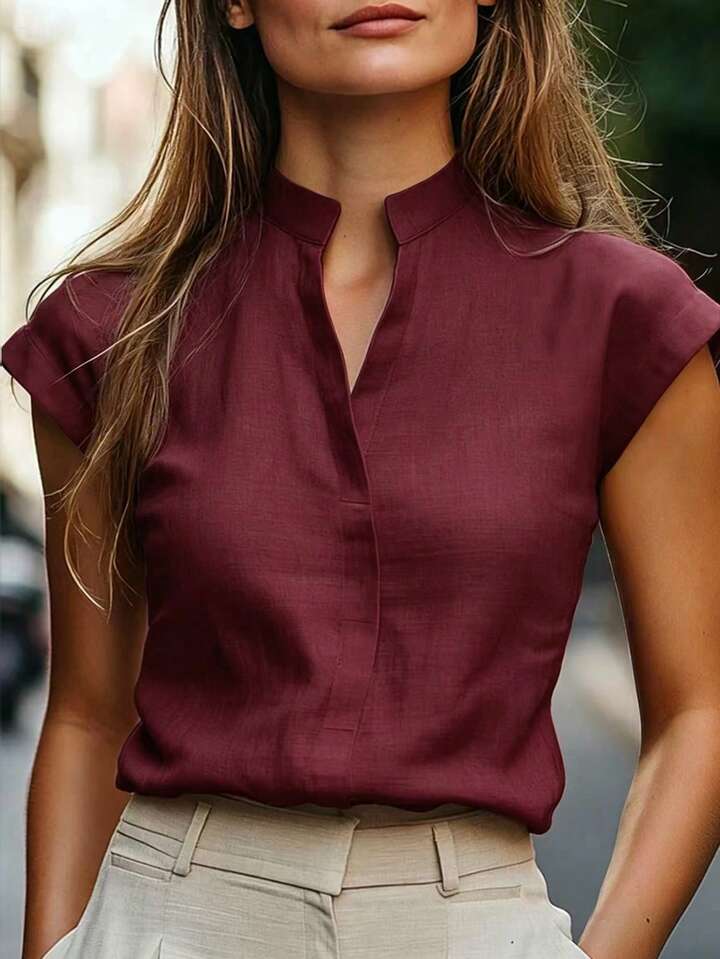 All-matching Elegant V-Neck Top